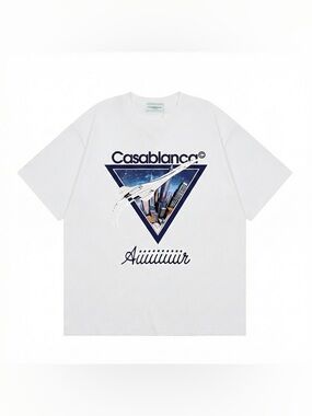 Casablanca White Graphic Short Sleeve Tee